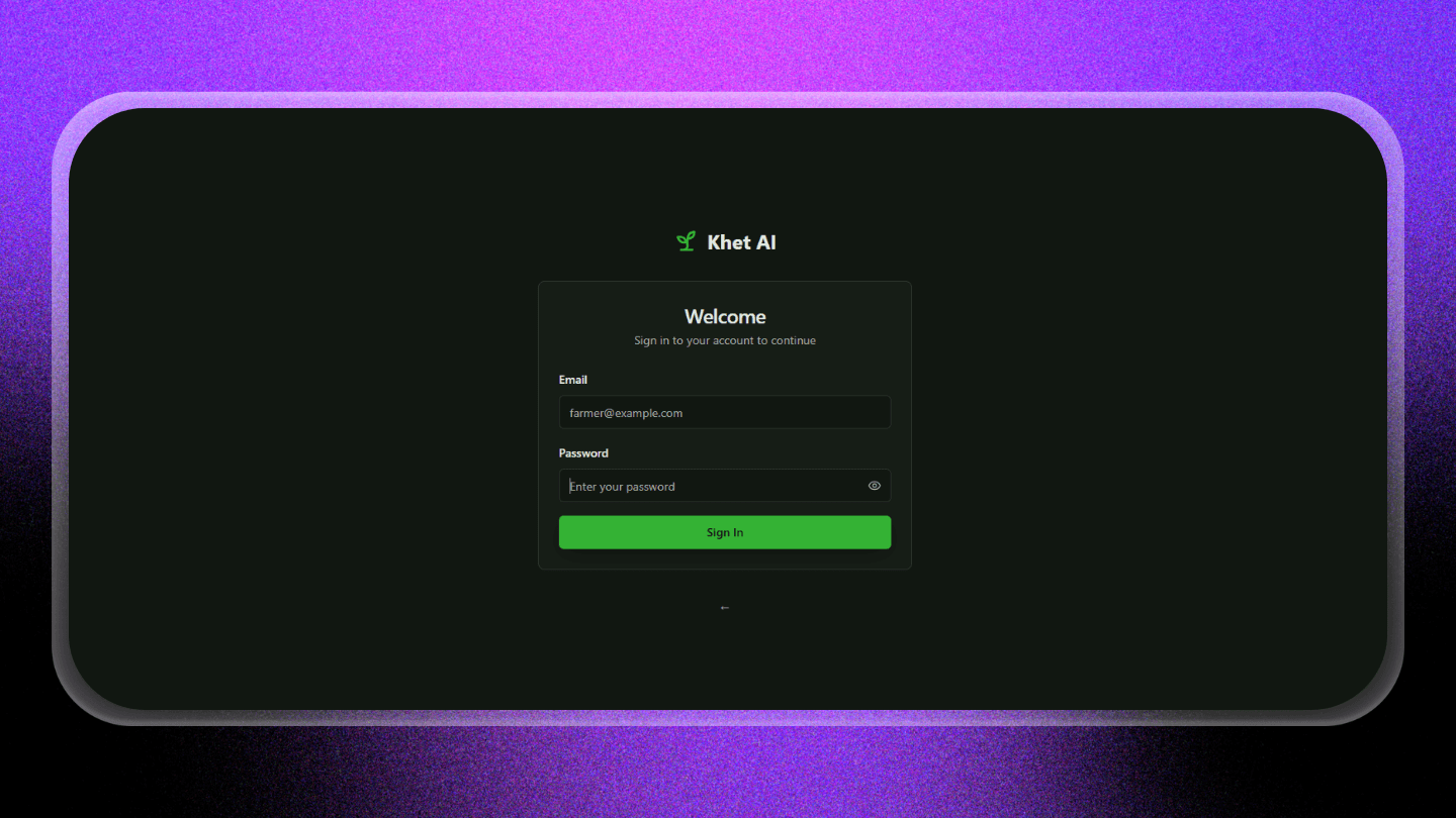 KhetAI – Smart Farming Assistant
