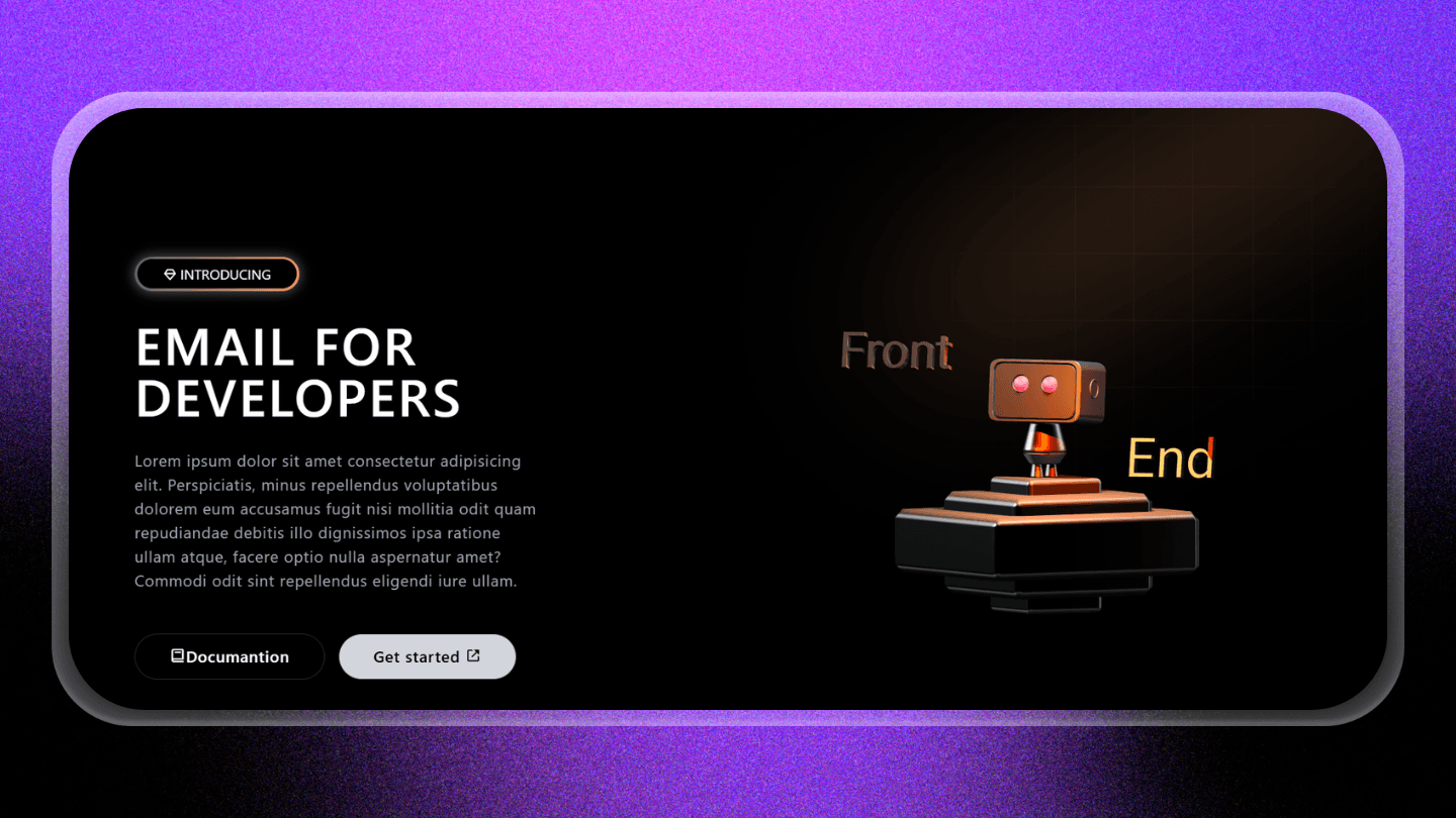 ROBO – Interactive 3D Robot Hero Section